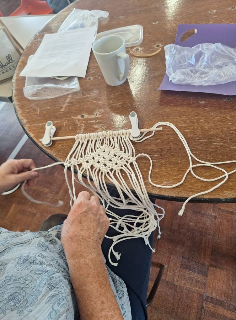 A handmade craft made by members of the Thursday craft club