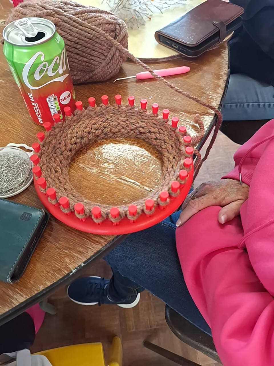 A handmade craft made by members of the Thursday craft club